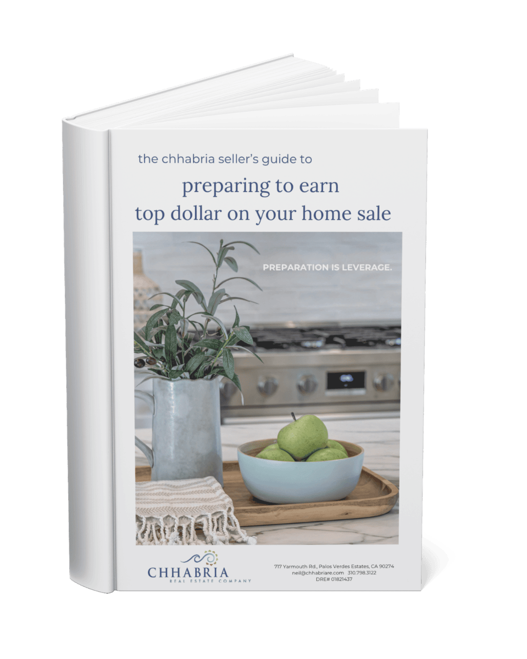 Cover of the Chhabria seller guide, Preparing to Earn Top Dollar on Your Home Sale