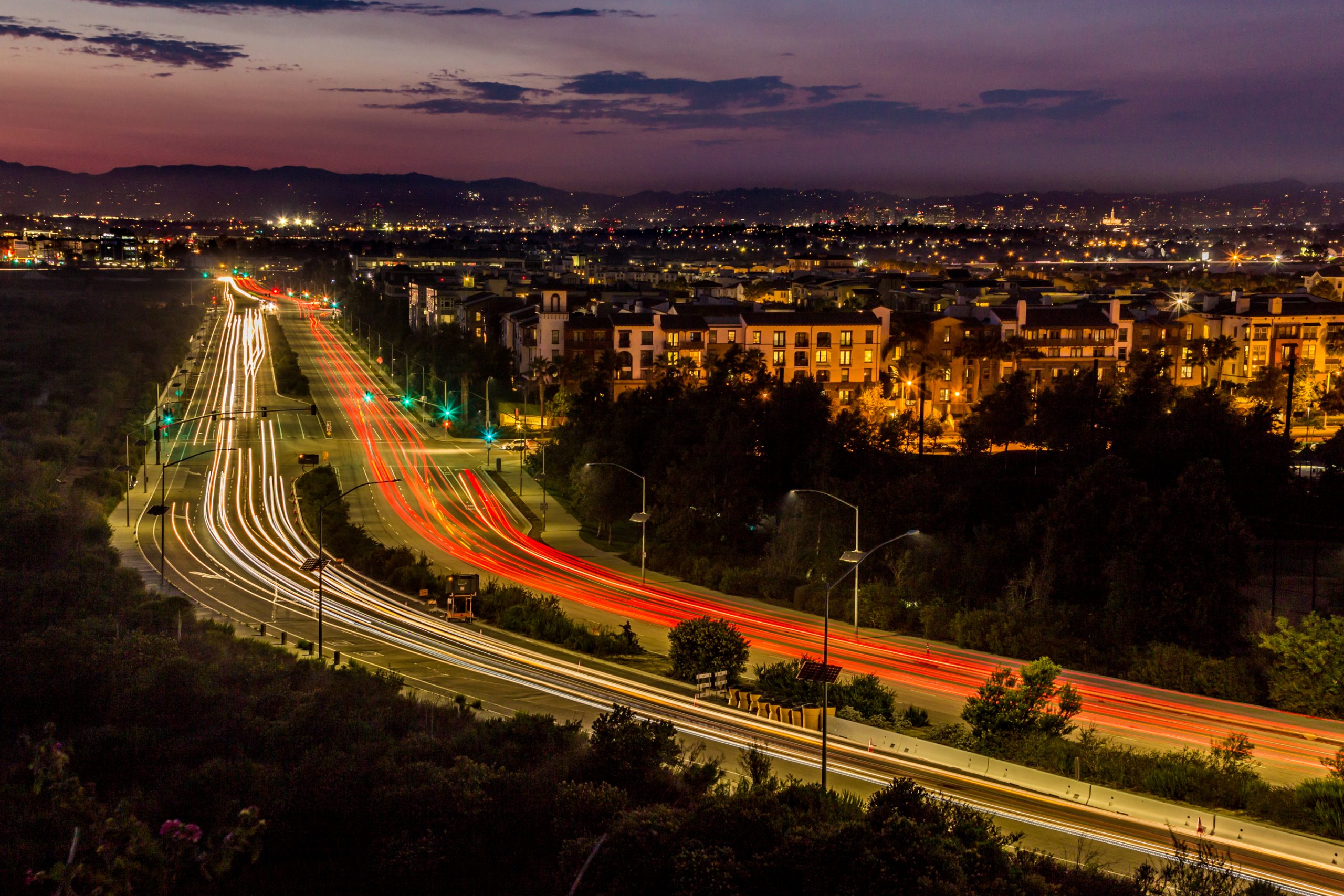 View over Playa Vista looking north toward Marina del Rey on the Westside of Los Angeles