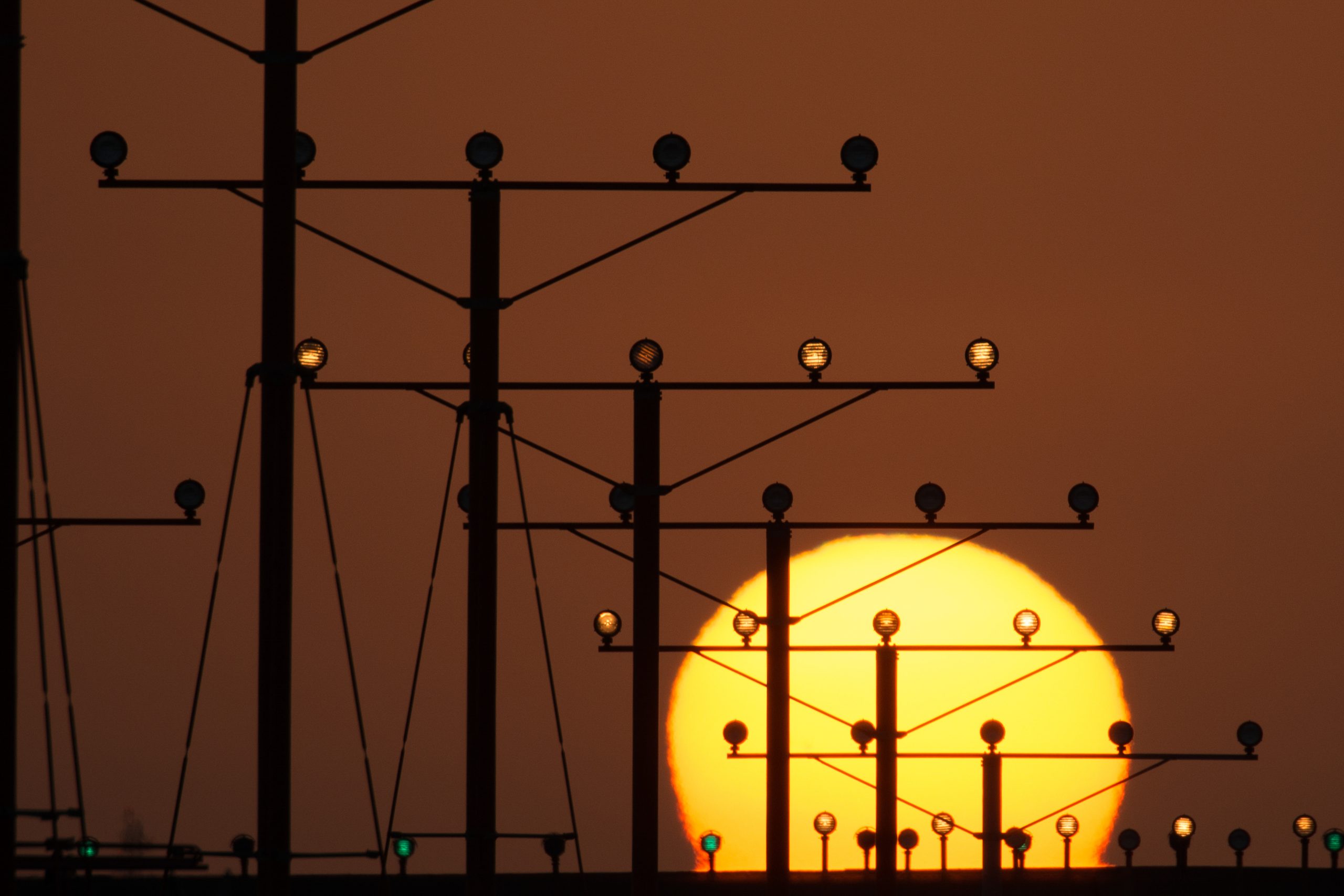 Sunset over Westchester on the Westside of Los Angeles near Los Angeles International Airport