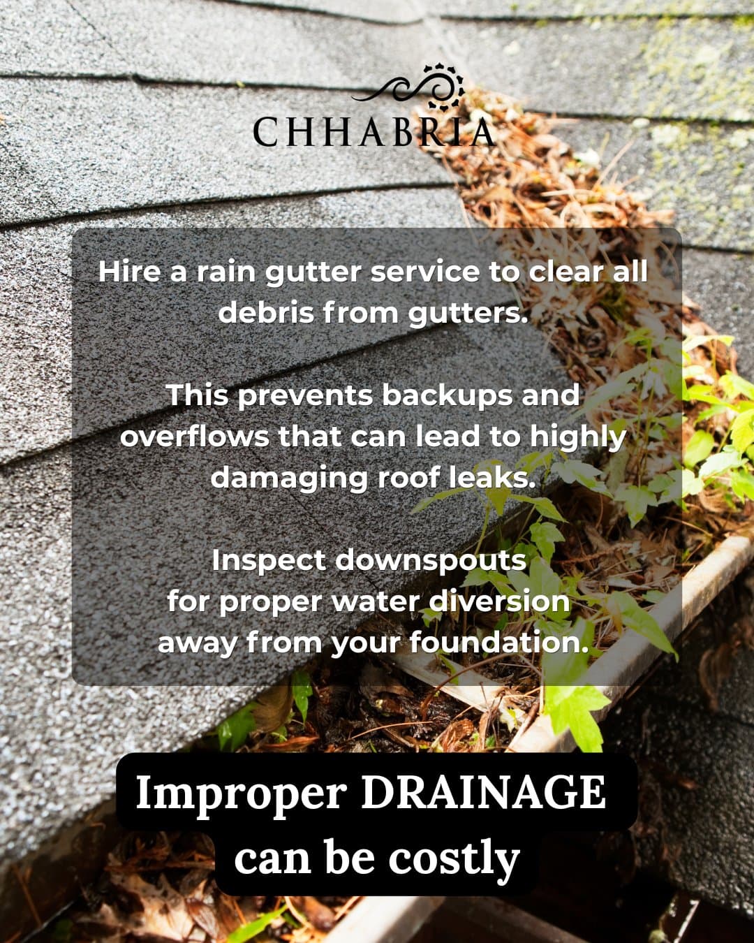 Gutters and downspouts before El Niño